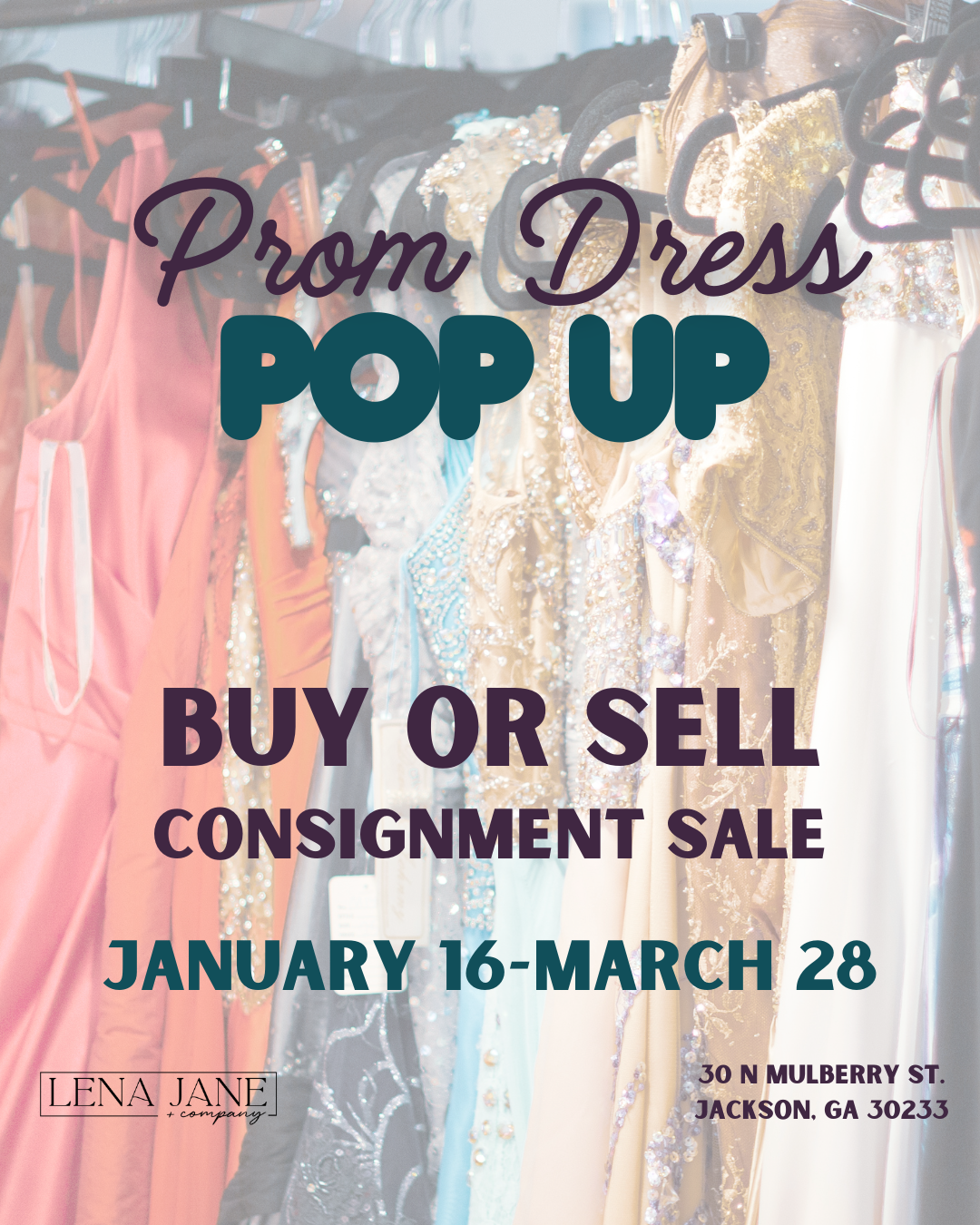 Prom Consignment is back for 2026! Lena Jane + Company Prom Consignment is back for 2026! Lena Jane + Company