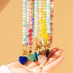 Natural Stone & Glass Bead Necklace