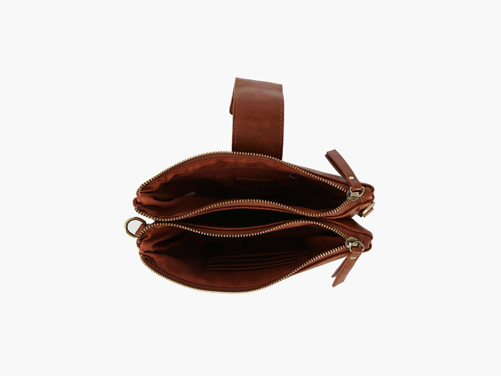 Women's Two-Compartment Crossbody Bag with Braid Detail