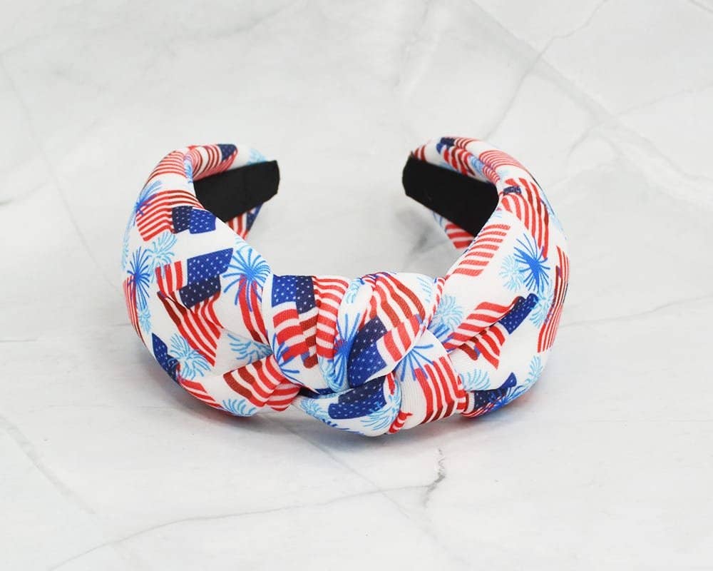 American Flag Knotted Headband