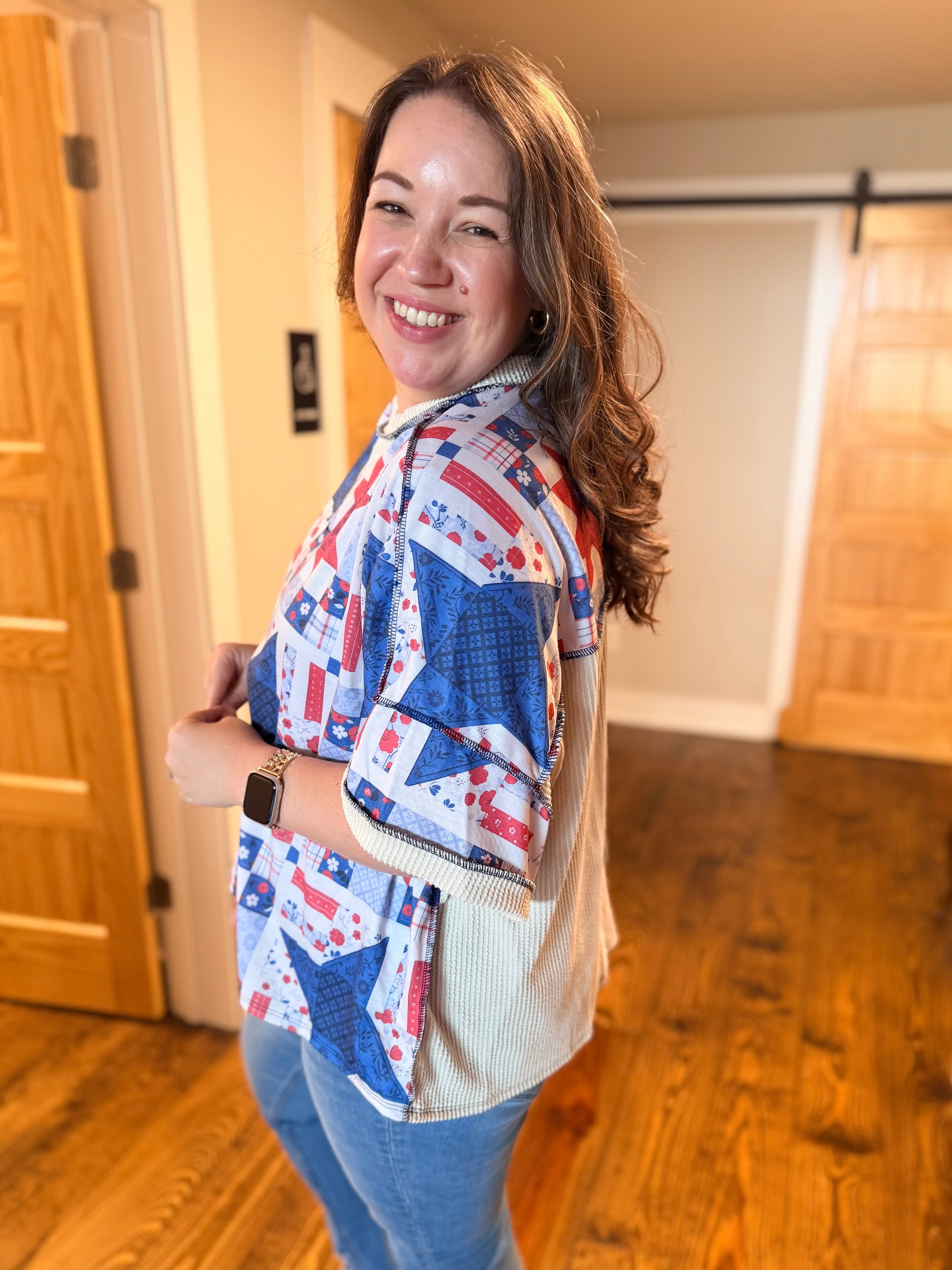 The Heritage Patchwork Top 🇺🇸❤️💙