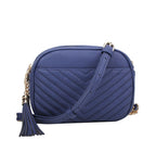 Lindsay Double Zip Chevron Crossbody Bag