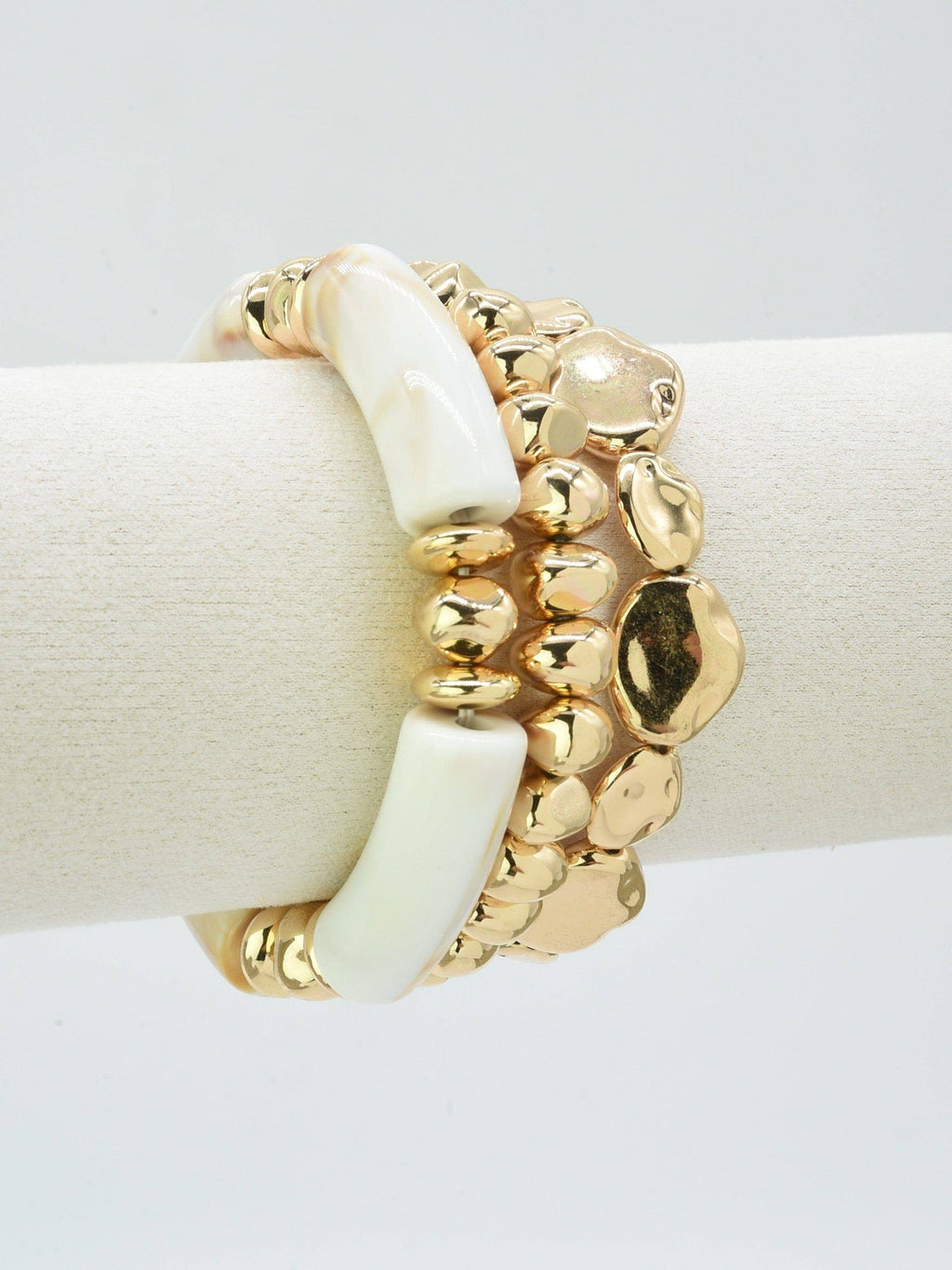 3 Piece Round Acrylic CCB Bracelets