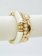 3 Piece Round Acrylic CCB Bracelets