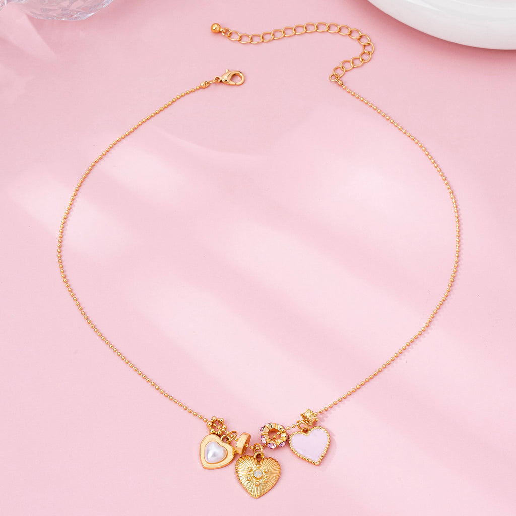 Multi-Heart Charm Necklace