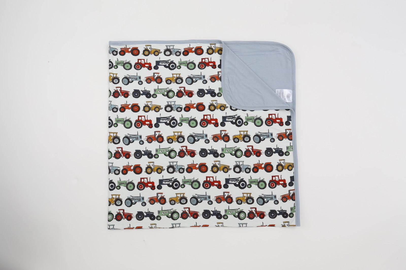 Vintage Tractors Bamboo Baby Blanket