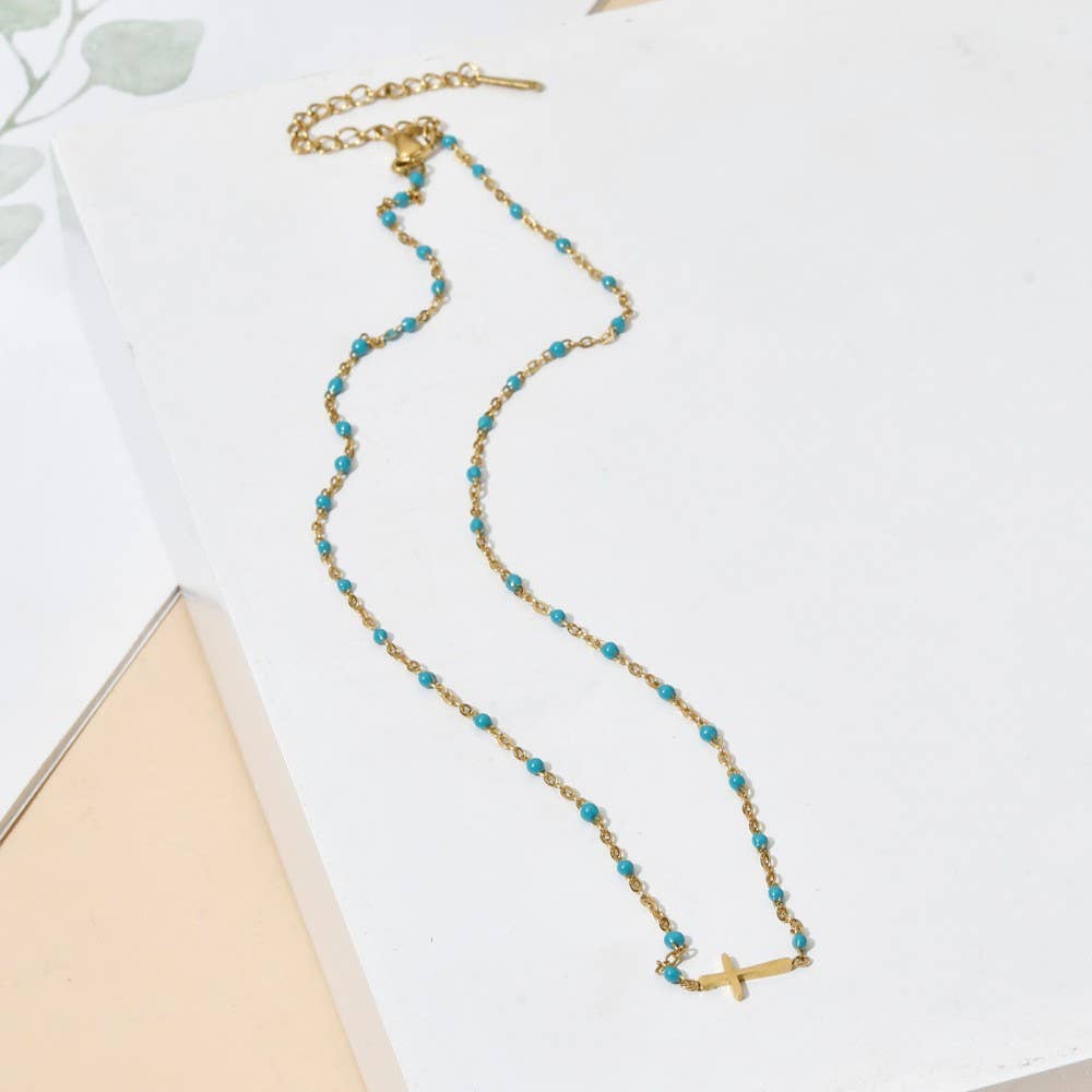 Beaded Cross Necklace