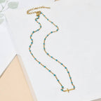 Beaded Cross Necklace