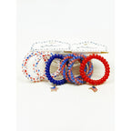 USA Charm Phone Cord Hair Tie Set