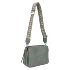 Mila 3 Compartment Crossbody Bag With Guitar Strap