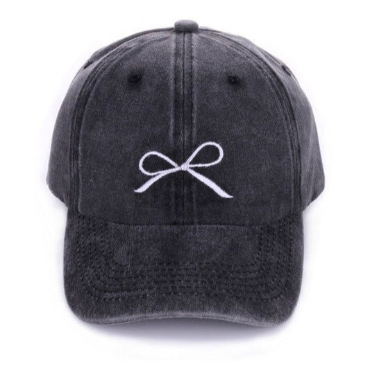 Coquette Bow Washed Hat