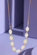 Chain Link Necklace with Beaded Accents