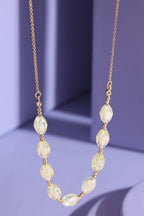 Chain Link Necklace with Beaded Accents