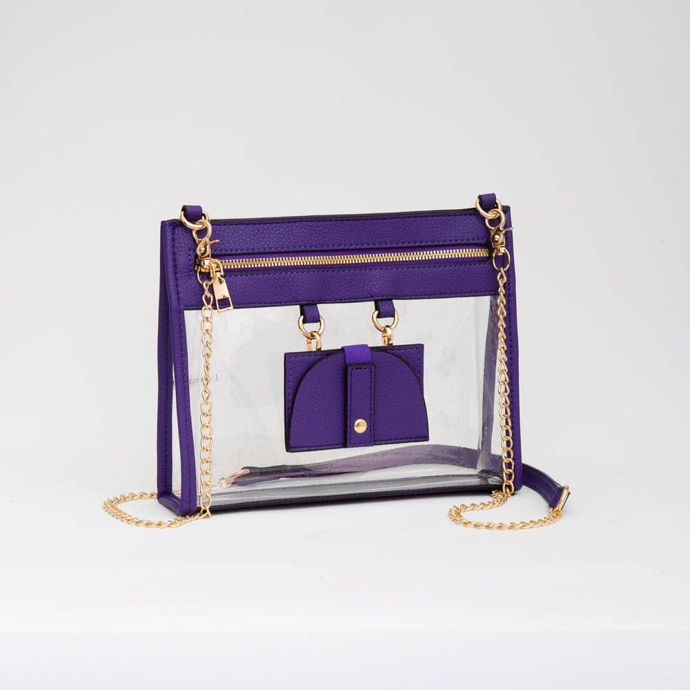 Clear Crossbody Bag With Sunglasses Holder