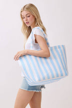 Striped Terry Beach Tote Bag