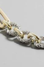 Gold Dipped Mixed Two Tone Chain Bracelet