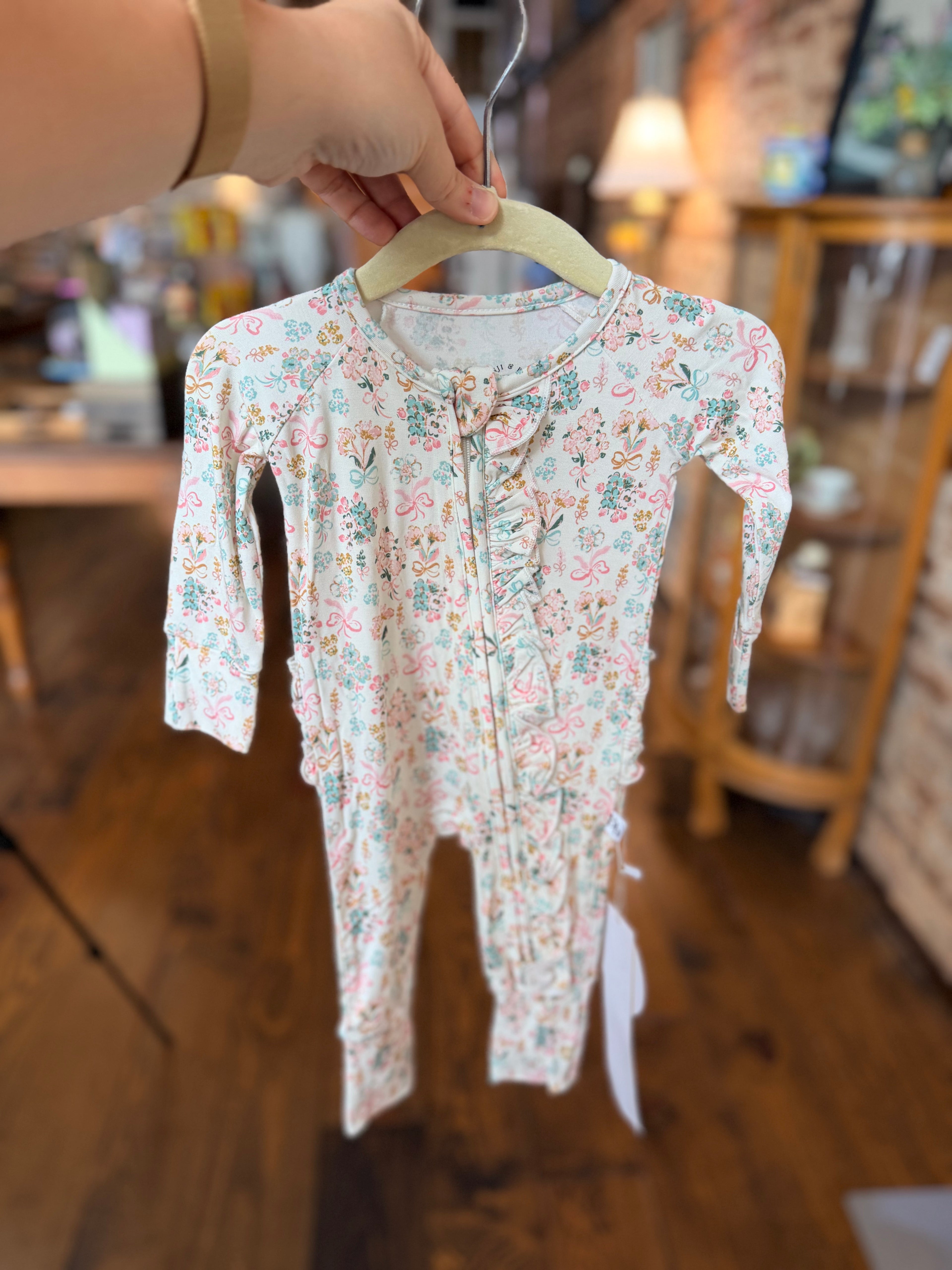 Heirloom Floral Bamboo Zippie Pajamas