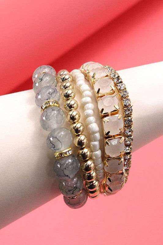 Rhinestone Stretch Bracelet Set