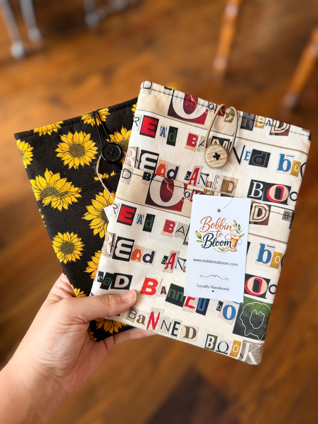 Bobbin to Bloom Book Sleeve - Small