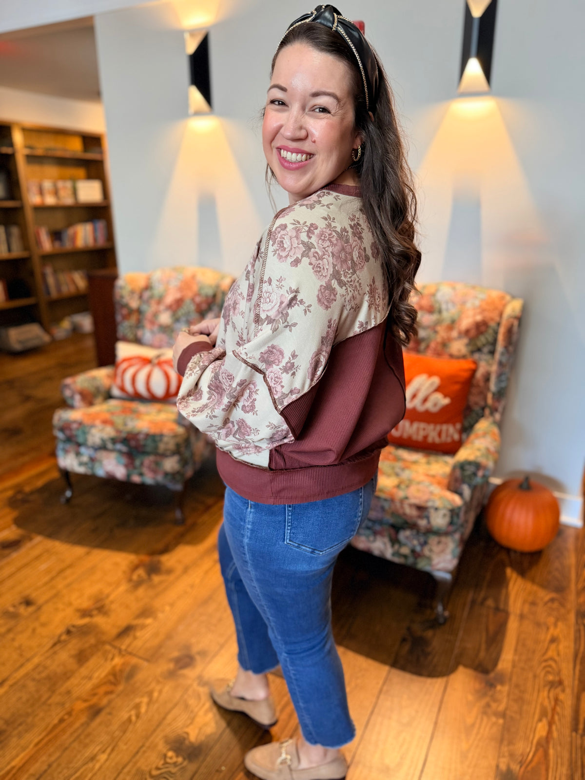 Vintage Romance Floral Pullover Top