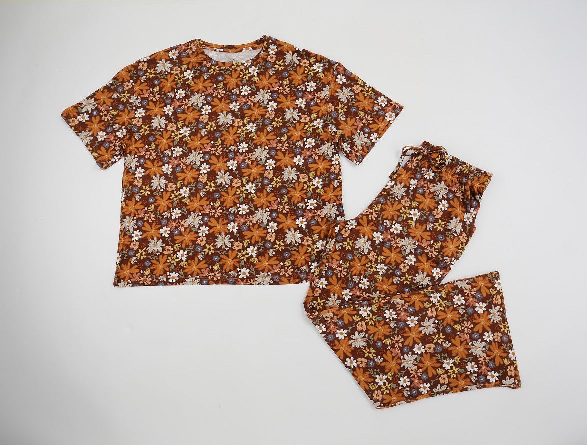 Meadows + Mocha Adult Pajama Set