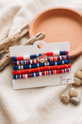 Americana Stretch Layered Bracelet Set