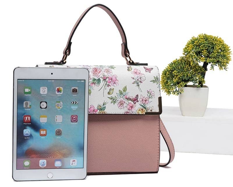 Colorblock Top Handle/Crossbody Bag