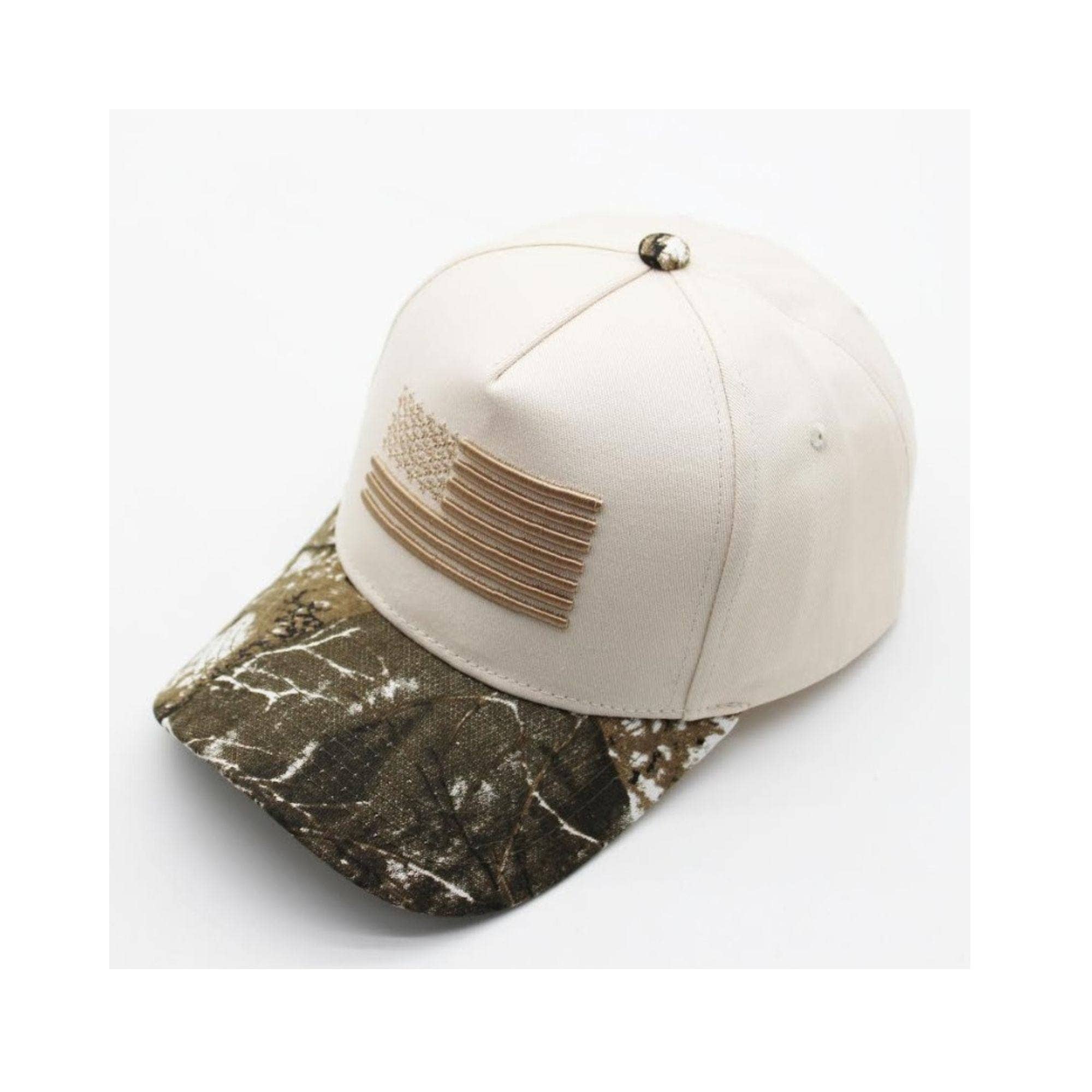 Flag and Camo Embroidered Trucker Hat