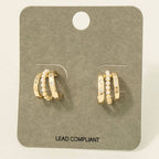 Mini Pearl Bead Hoop Earrings