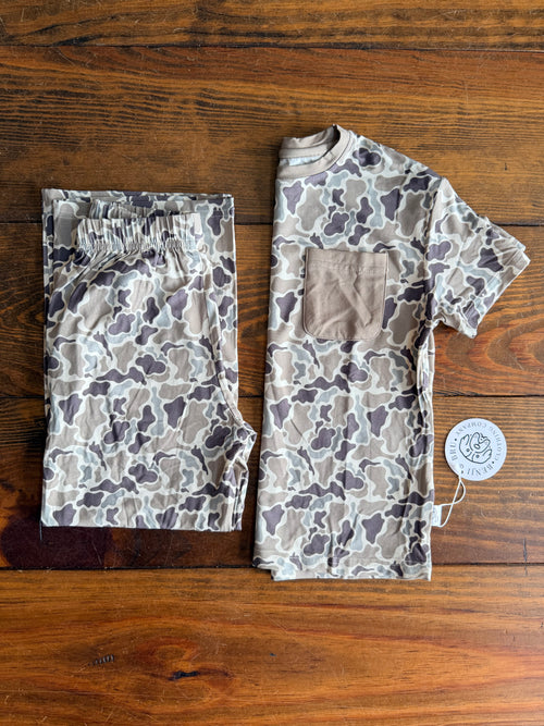 "Big Chad" Camo Bamboo Pajamas Set - Youth