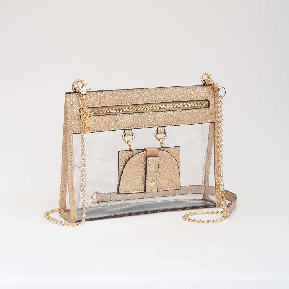 Clear Crossbody Bag With Sunglasses Holder