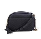Lindsay Double Zip Chevron Crossbody Bag