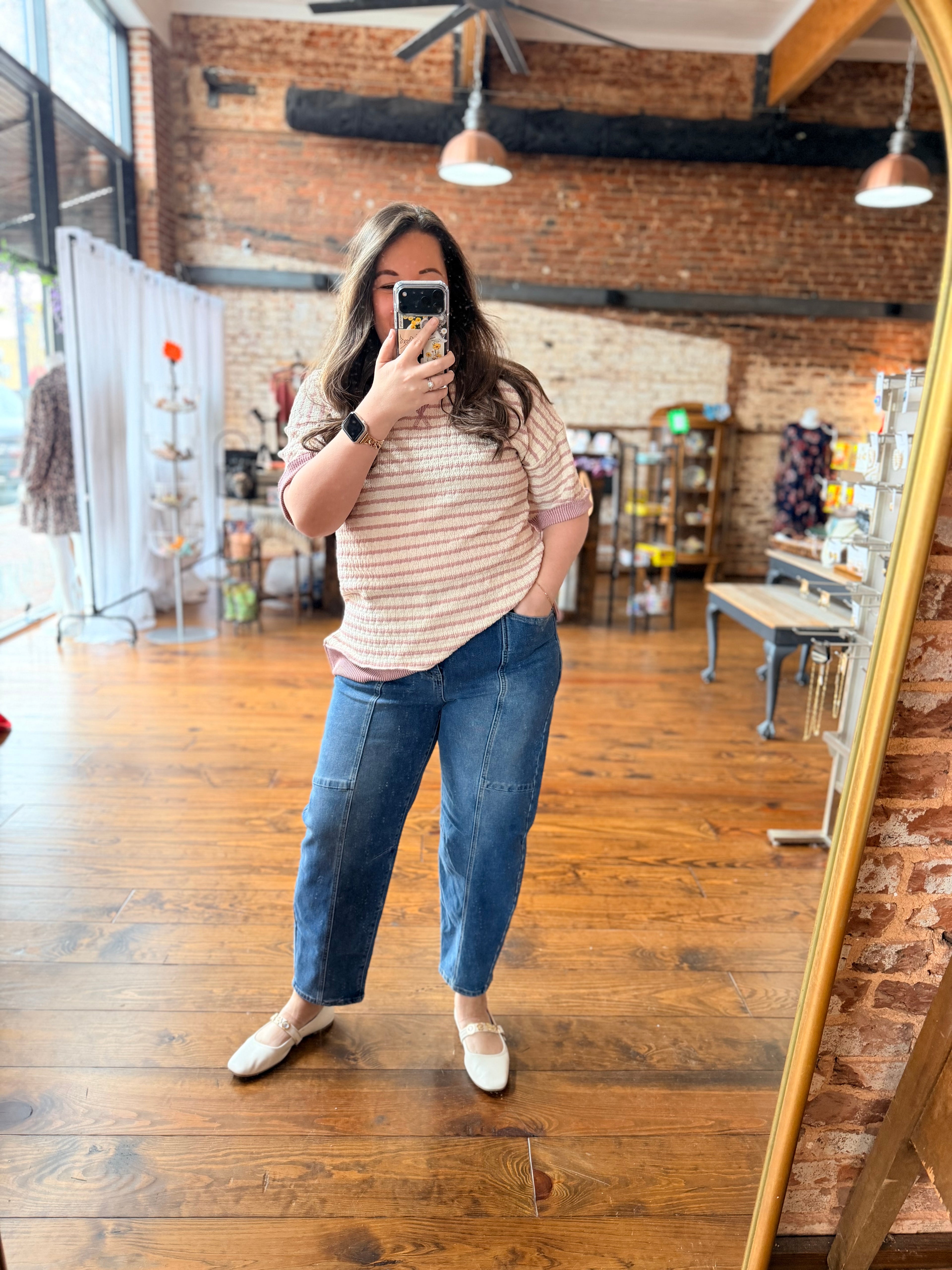 Journey Missy Seamed Barrel Jeans