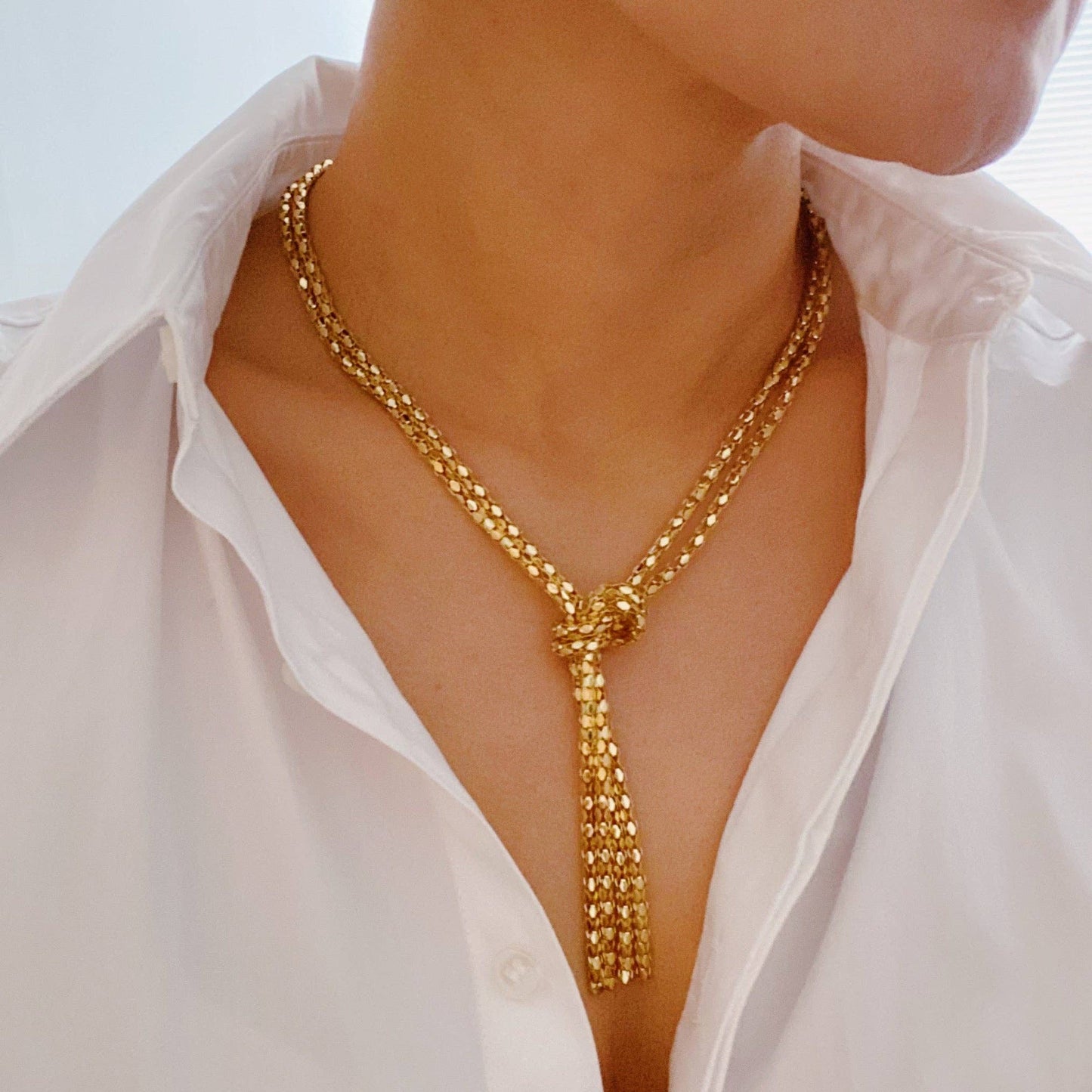 Wow Y-Drop Chain Necklace