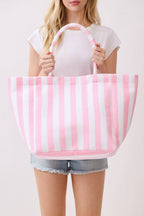 Striped Terry Beach Tote Bag