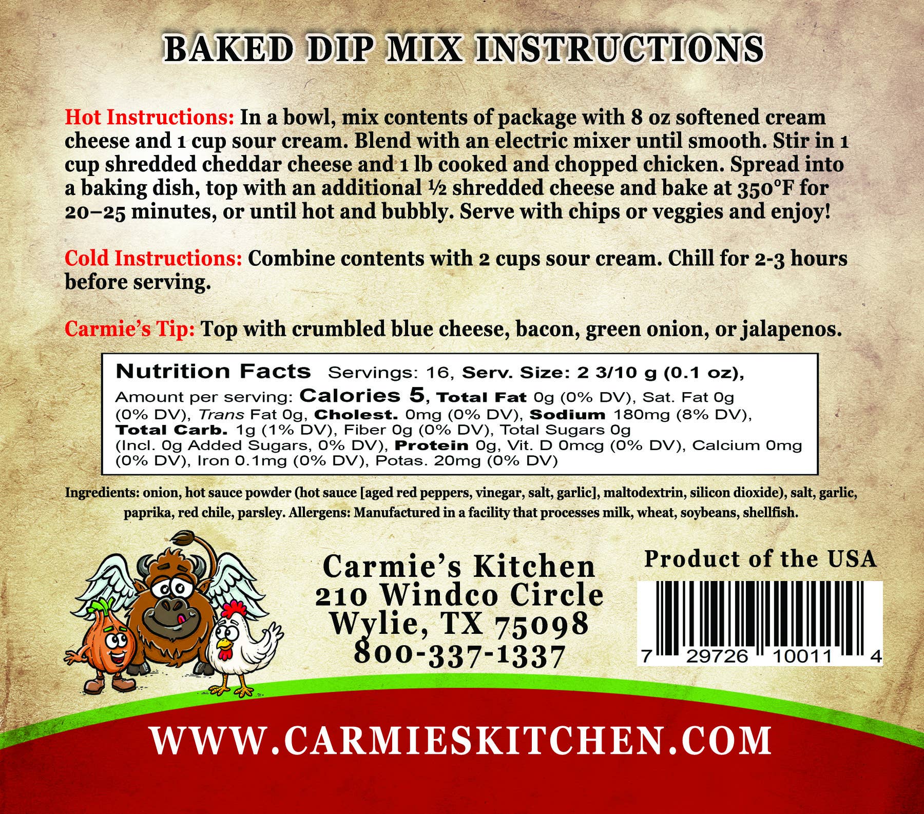 Buffalo Chicken Dip & Cheeseball Mix