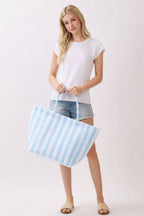 Striped Terry Beach Tote Bag