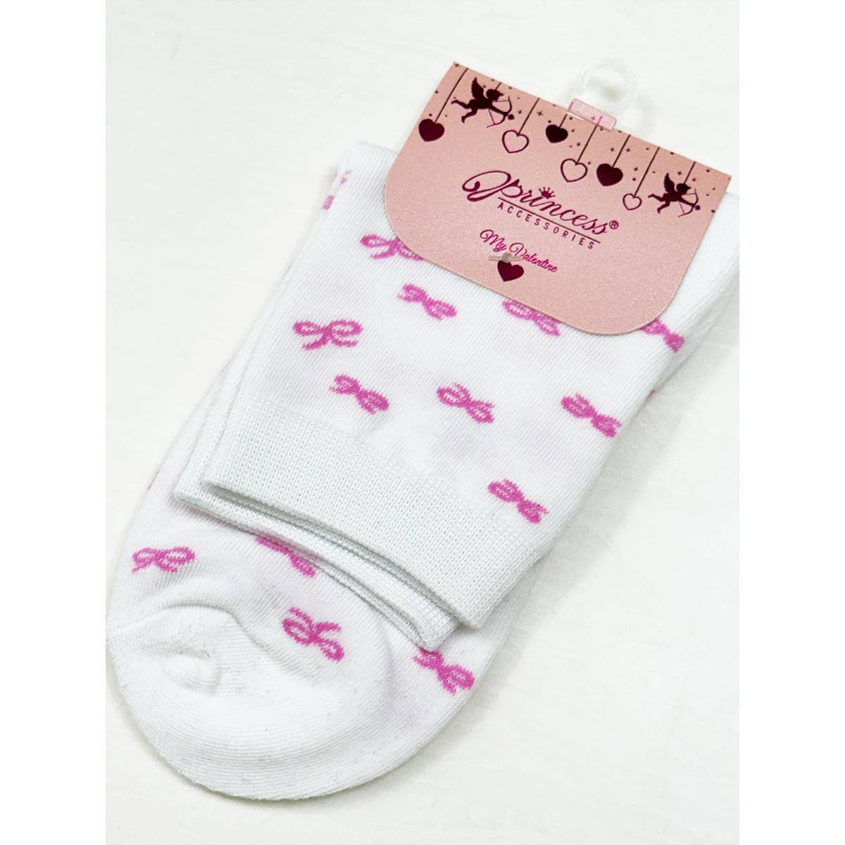 Bow and Cherry Print Everyday Socks