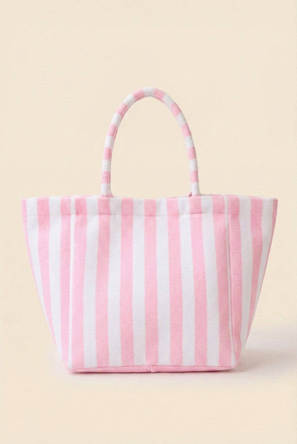 Striped Terry Beach Tote Bag