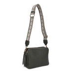 Mila 3 Compartment Crossbody Bag With Guitar Strap