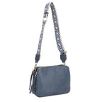 Mila 3 Compartment Crossbody Bag With Guitar Strap