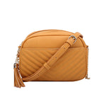 Lindsay Double Zip Chevron Crossbody Bag