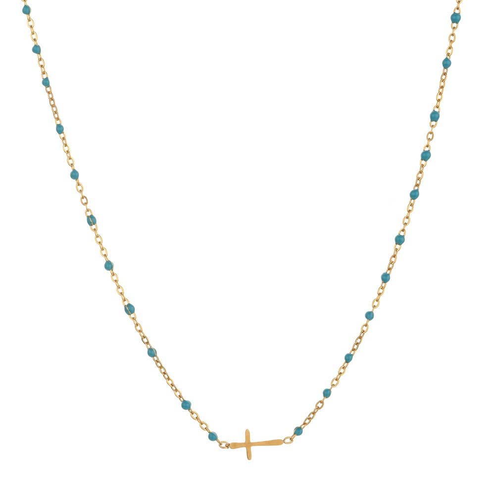 Beaded Cross Necklace