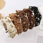 Gold Ball & Rhinestone Knot Headband