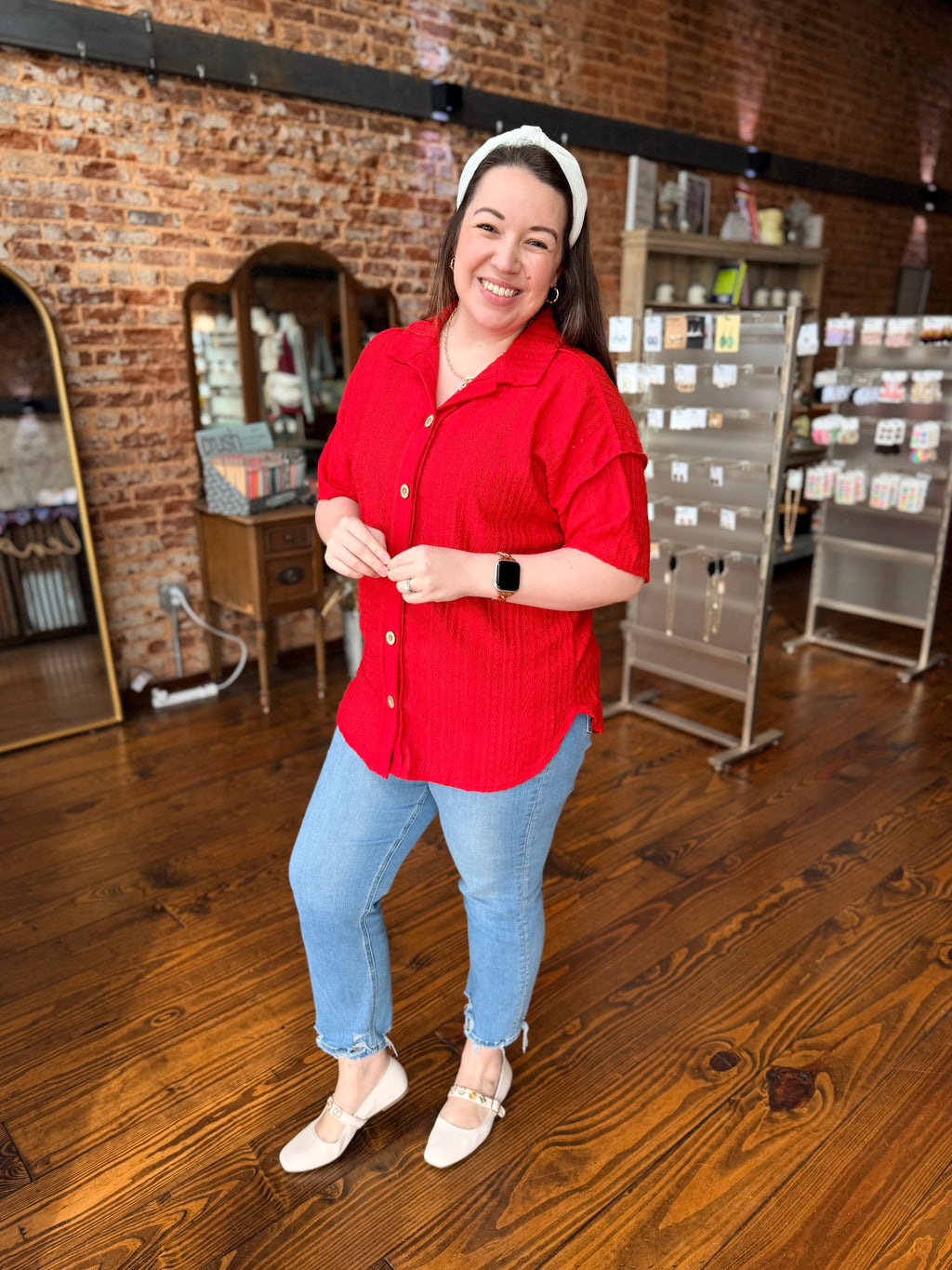 All the Right Reasons Button-up Blouse