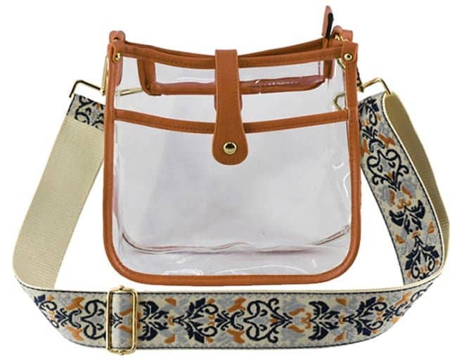 Jeanette Clear Crossbody Bag With Guitar Strap