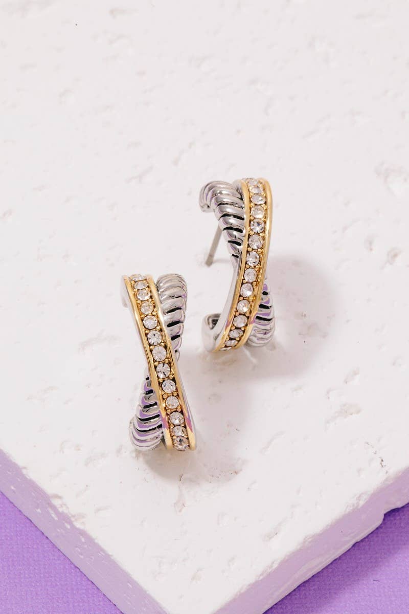Two Tone Layered Hoop Earrings