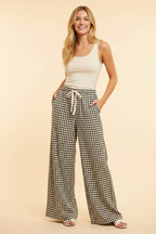 Check Please Wide Leg Pants