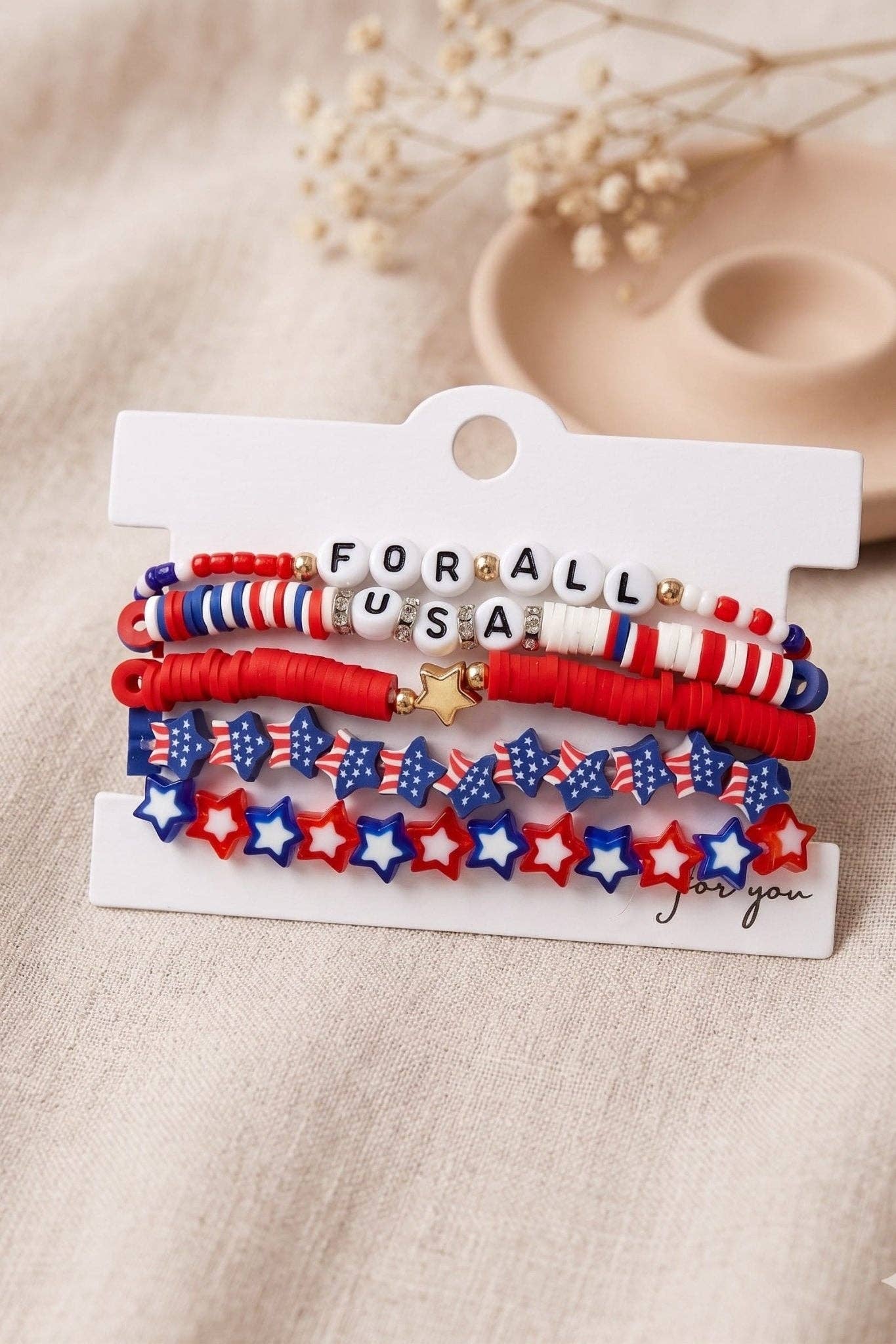 USA Americana Stretch Layered Bracelet