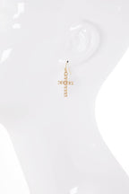 Pearl Cross Earring